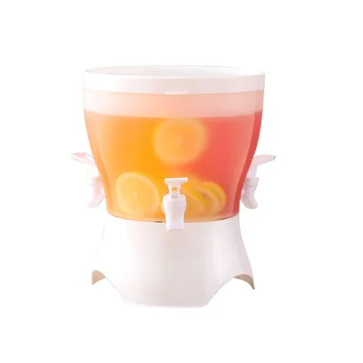 Summer Products 2026 Rotating 1.3 Gallon 3 Compartments Beverage Dispensers Cold Drink Kettle With Leak-proof Spigot for Fridge
