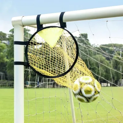 Portable Foldable Yellow 45cm Polyester Plastic Football Goal Free Kick Shooting Practice Training Target Auxiliary Positioning