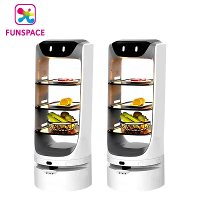2023 Newly Designed Food Delivery Robot Restaurant Intelligent Food Delivery Robot Self-service for Restaurant