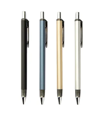 0.7mm Stripe Pattern Triangular School Office Supplies Metal Custom Logo Mechanical Pencil