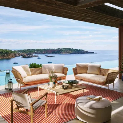 Foshan Modern Style Outdoor Sofa Rattan Furniture Set Home Garden Living Room Hotel Courtyard Luxury Sofa