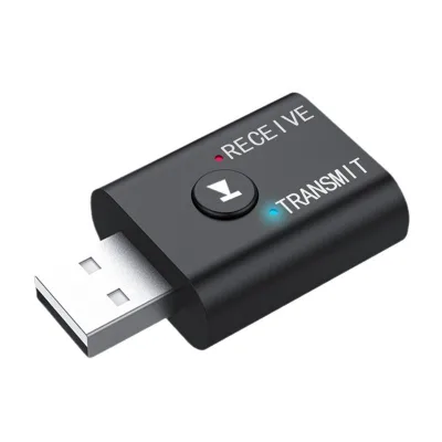 2-in-1 Portable BT Receiver and Transmitter USB Wireless Car Adapter with 3.5mm AUX Cable Driver Free for Car Music Stereo AUX