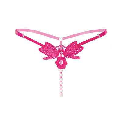 Hot Sale Ladies Panties Thermal Underwear Women Night Visible Pearl Beading Embroidered Sexy G String Thongs