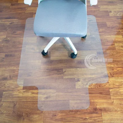 Easy Glide Office Floor Chair Mat with Lip for Hardwood Floor Transparent BPA Free Desk Floor Protector