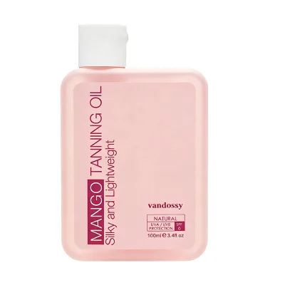 Vandossy Mango Tanning Oil Silky Lightweight UVA UVB Protection Natural Deep Fast Tanning for Sun