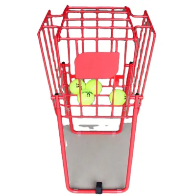 Portable wire mesh basket collector tennis ball carrier