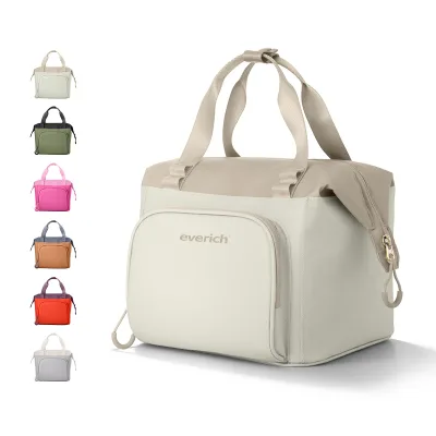 ODM Custom Soft Insulated Cooler Tote Bag 10 Cans Waterproof PEVA Lining Portable Thermal Lunch Bag for Camping Beach Picnic