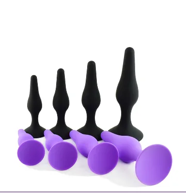 Silicone anal plug 4 size butt plugs training set for beginners anal ball sex toys for couples