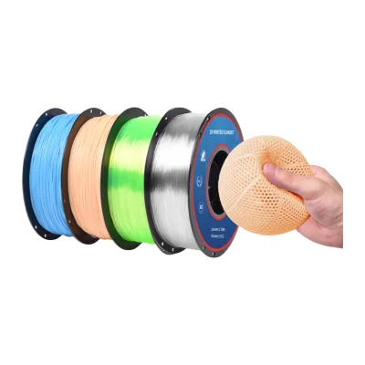 Wholesale Flexible TPU 95A 3D Printer Filament 1.75mm High Elasticity Wear Resistant Filament 1kg Spool for FDM 3D Printing