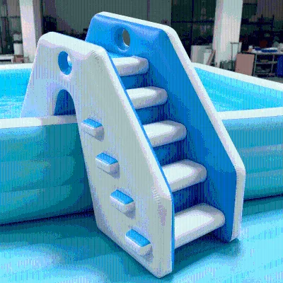 2026 Inflatable Pool Ladder Lightweight Easy Assembly Heavy Duty Swimming Ladder Fit Large Above Ground Pool With Water Slide