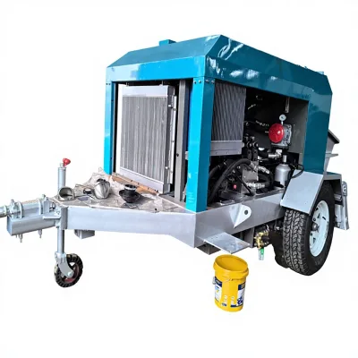 China Top Brand Trailer Concrete Pump KP300 Suitable for Spraying Fine Concrete Less Than 30 mm