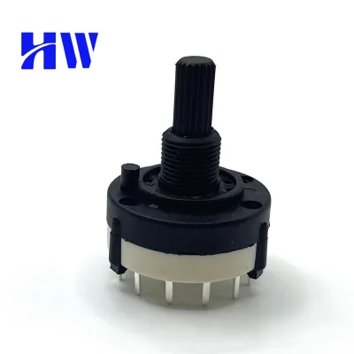 RS26 Band Switch 1,2,3,4 Pole Rotary Switch with Unlimited Rotation Without End-stop for Audio Appliance