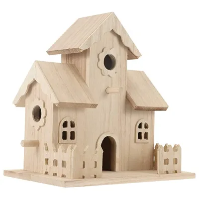 Wooden Bird House Bird Nest Unfinished Unpainted Wood Birdhouse