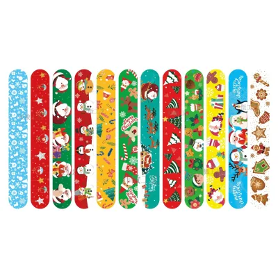 LINDA Wholesale Christmas Pop Rings Christmas Tree Santa Claus Elk Snowman Pat Rings Party Pair Rings