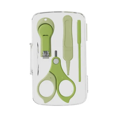 Newborn Anti-Pinch Baby Nail Trimmer Set Crown Owl Lion Set Children's Safety Scissors Clipper with Gift Glowing Ear Spoon