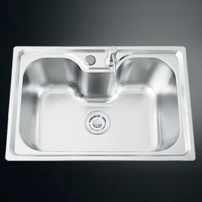 304 Material With Drain Basket Multifuncional Industrial De Cocina Square Single Bowl Stainless Steel Lavaderos De Cocina
