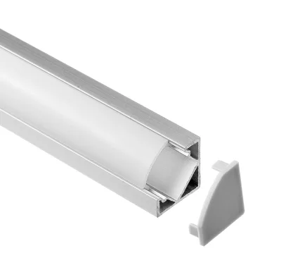 GL-1203 Triangular LED Profile 6063 T3-T8 Aluminum Alloy 18.1mm*18.1mm 1m 2m Surface Mounted Corner Linear Light LED Profile