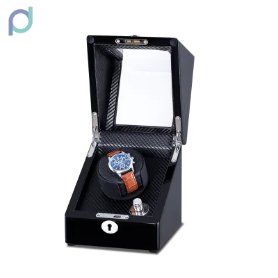 Single Watch Winder Automatic Winder with Quiet Motor,Soft Flexible Watch Pillows of Camel Velvet