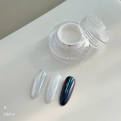 Super Bright Chrome Powder Plated Crystal Mirror Effect Nail Art Decoration Transparent Chrome Nail Powder