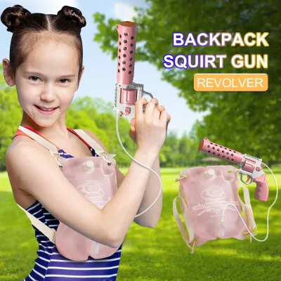 New Selling Single-Shot Revolver Automatic Continuous-Firing Water Gun with Backpack for Kids Summer Outdoor Beach Pool Party