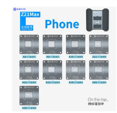 Mijing Z21 MAX Universal CPU Reballing Stencil Platform for iPhone A8-A16 Android Phone IC Chip Planting Tin Template Fixture