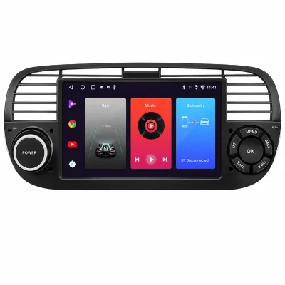 7 Inch for Fiat 500 2007-2015 Dvd Player Radio Screen Digital Multimedia Receiver Android Auto Navigation Touchpads BT Driving