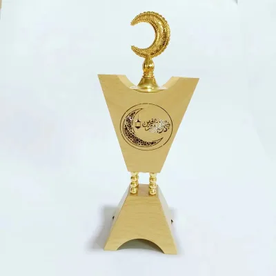 Ramadan Incense Burner Gold Metal Mubkhara Incense Burner Holders Arabian Diffuser Bakhoor Charcoal burner