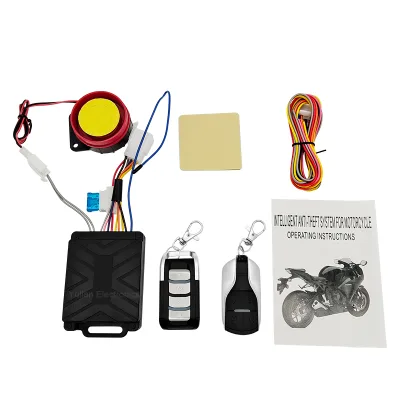 New Model 12V Motorcycle One Way Alarm System With 2 Stylish Remote Control Engine Start Alarm Motorbike
