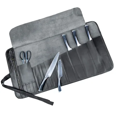 Professional High Quality Personalized PU Leather Knife Roll Bag