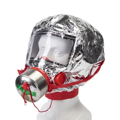 Hot Sale Emergency Escape Hood Disposable Silicone Gas Mask Respirator High Effective Filteration >95% Breathing Valve for Fire