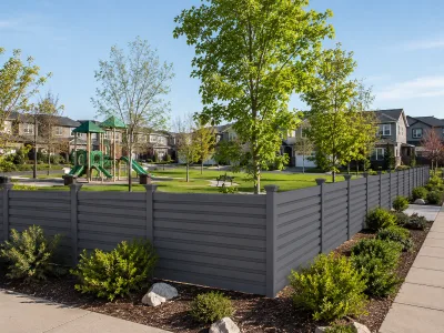 Trendy White Aluminum Fence with Eco Friendly Design & Bright Color for Modern Garden & Construction Site Decoration