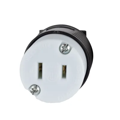 NEMA 1-15P Industrial Grade 15 Amp 125 Volt 3 Wire Replacement Electrical Plug 13A Current Rated Nylon Industrial Grade