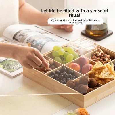 Light Luxury Modern Square Fruit Plate Lid Solid Pattern Minimalist Design Eco-Friendly 100pcs for Coffee Table Snack/Dry