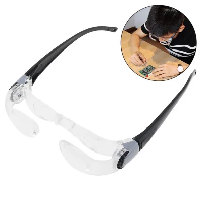 Headband Magnifying Glasses 2.1X Lens Loupe Reading Magnifier ABS Frame 0-300 Degrees Myopia Hyperopia Magnifier