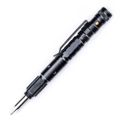 Factory Wholesale 9 in 1 Tactical Pen LED Flashlight Survival Tool Glass Breaker Compass Screwdriver Ballpoint Pen for Camping