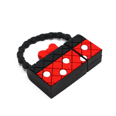 Cartoon Bow Design PVC USB 2.0 Flash Drive Promotional USB Stick with Bow Bag Interface USB Disk