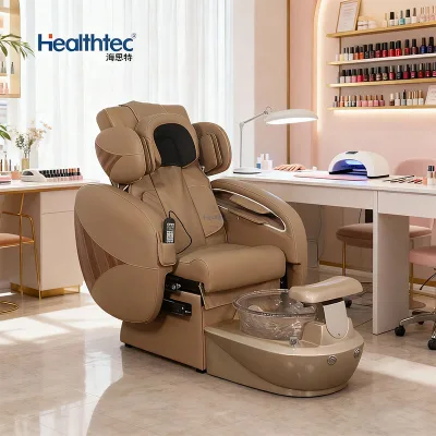 Spa Foot Massage Chair with Whirlpool Vortex Function Adjustable Features PU Leather Material No Need for Pipes Nail Salon Use