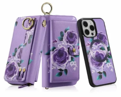 Business Cardbag Leather Multifunction Leather Shockproof Anti-Fingerprint Lanyard Mobile Phone Cases