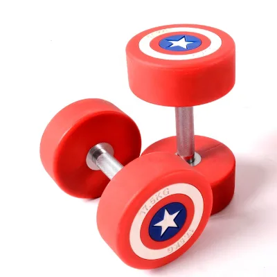 Dumbbell Weights Fitness Dumbbell PU Rubber Fixed Dumbbells Home Fitness Equipment for Men and Women Gym Work Out Exercise