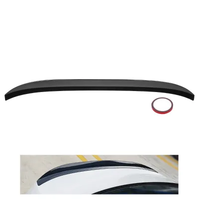 Universal Single Rear Trunk Tail Fin ABS Spoiler Wing for Car Modification Machine-applied Glossy Black