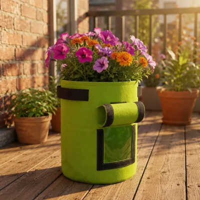 Hot Sale Aeration Fabric Grow Bag with Reinforced Handles Roll-up Flap for 10 Gallon Flower Planting Balcony Decor Outdoor