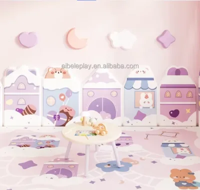 Eibele Kids Furniture Wholesale Kids Soft Cartoon Foam Stickers Wall Paper Foam 3D Protection Wall Panel Sticker for Daycare