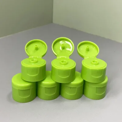 20/410 Green Polypropylene Plastic Flip Top Cap Snap Top for Squeezable Bath Soap