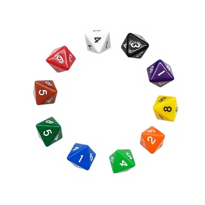 Direct Sale Solid Color 8-Sided Right Angle Acrylic Resin Dice Game Board Game Bulk/Pull Bag Packaging