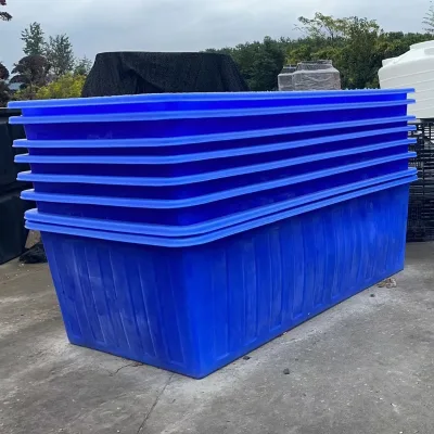 Aquariums & Accessories Wholesale Square Live Fish Containers Open Top Rectangular Tanks Food Grade LLDPE Nature White
