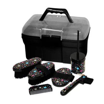 Wholesale Equine Equipment Products Hoof Pick Wood Wooden Horse Shampoo Hair Brushes Kit Set Horse Accessories