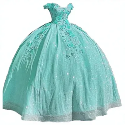 New Arrival Colored Yarn Ball Gown Floor-Length V-neck One-Shoulder Long Performance Dress 2026 Pont