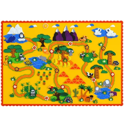 DIY Felt Kids Busy Story Board Montessori Storytelling Teaching Interactive Activity Toys Large Wall Hang Felt Story Board