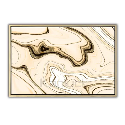 Abstract Embellished Canvas Floated Frame Print Art With Glitter