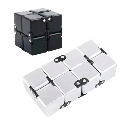 Stress Relief Toy Portable Educational Toys Outdoor Decompresses Aluminium Alloy Metal Relax Toys Magic Cube